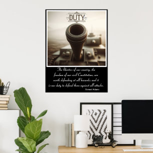 Verplichting: ijzer en stof poster