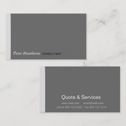 Verpoold Sharp Minimalistisch Trendy Modern Basic Visitekaartje (Voorkant / Achterkant)