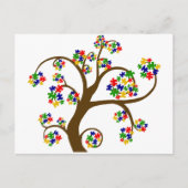 Verpuzzelde levensboom briefkaart (Voorkant)