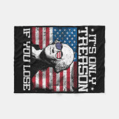 Verraad als je verliest Washington 4 juli patriott Fleece Deken (Voorkant (Horizontaal))