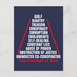 Verraad Collusie Corruptie Obstructie Trump Aug Briefkaart
