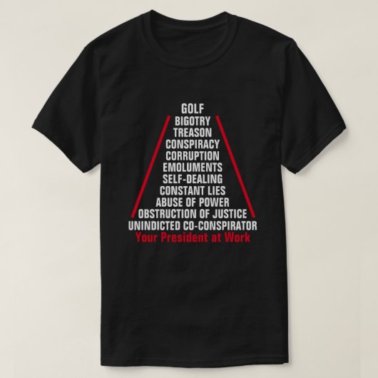 Verraad Collusie Corruptie Obstructie Trump Aug T-shirt (Design voorkant)