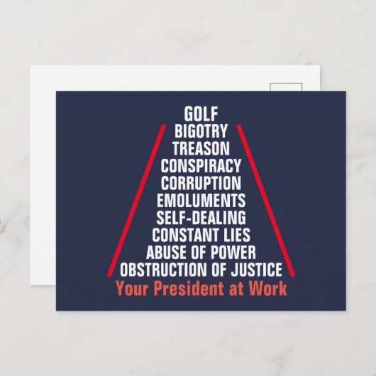 Verraad collusie corruptie obstructie Trump Briefkaart (Voorkant / Achterkant)