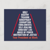 Verraad collusie corruptie obstructie Trump Briefkaart (Voorkant)