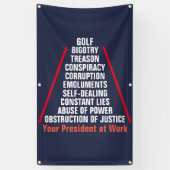 Verraad collusie corruptie obstructie Trump Spandoek (Verticaal)