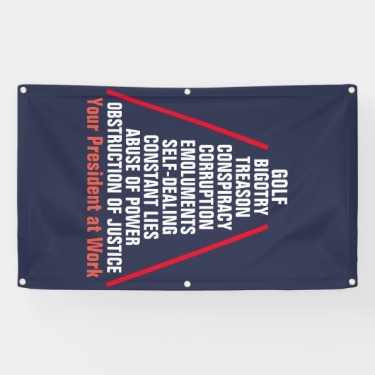 Verraad collusie corruptie obstructie Trump Spandoek (Horizontaal)