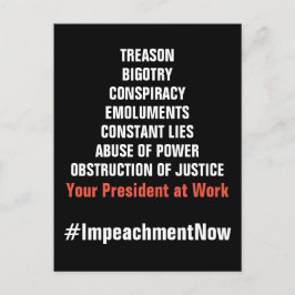 Verraad Collusie Emolumenten Obstructie Impeach Briefkaart