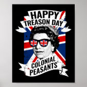Verraad Dag Grappig Koningin Elizabeth 4 van juli Poster (Voorkant)