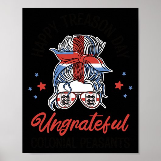 Verraad dag ondankbare koloniale boeren 4th of Ju Poster (Voorkant)