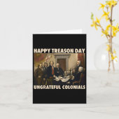 Verraad dag ondankbare kolonialen Grappig 4 juli Kaart (Gele Bloem)