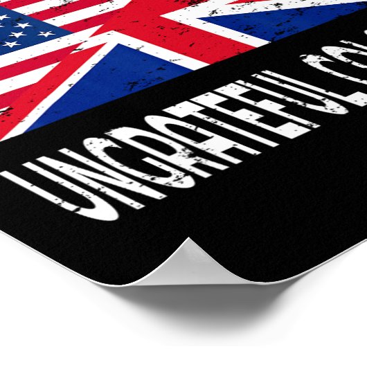 Verraad dag ondankbare kolonialen grappige kleding poster (Hoek)