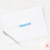 VERRAAD DOOR OBAMA RONDE STICKER (Envelop)
