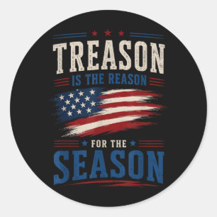 Verraad is de reden voor het patriottische seizoen ronde sticker