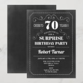 Verraag 70e verjaardag - Chalkboard Kaart (Voorkant / Achterkant)