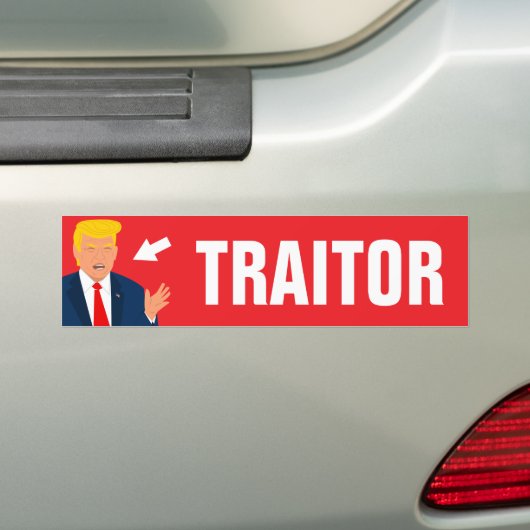 Verrader Anti Trump Auto Bumpersticker (Op auto)