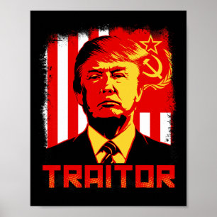 Verrader in opperste President Trump protestkledin Poster