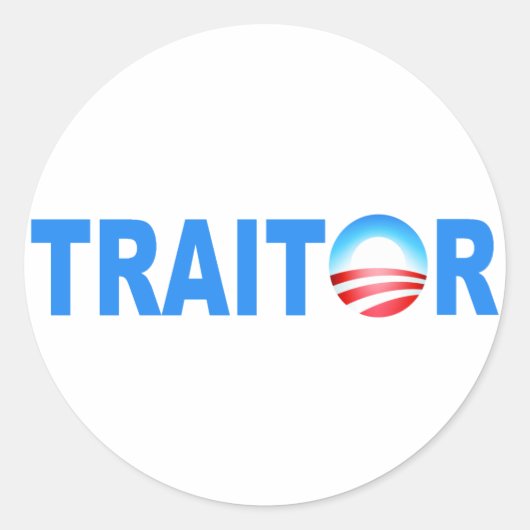 VERRADER Obama Ronde Sticker (Voorkant)