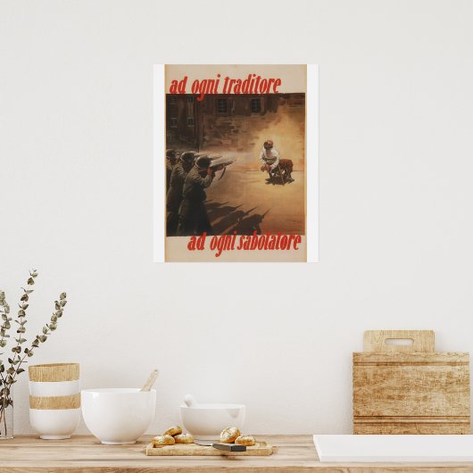 verrader van elk Propaganda-Poster Poster (Keuken)