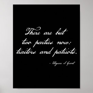 Verraders En Patriotten Conservatieve Republikeins Poster