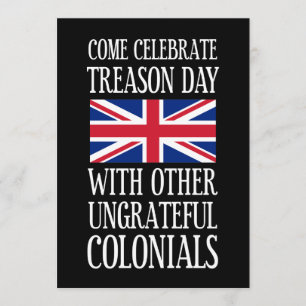 Verradersdag Ontkende Kolonisten 4 juli Humor Kaart
