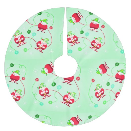 Verrafde Kerstman Kerstboom Rok (Voorkant)