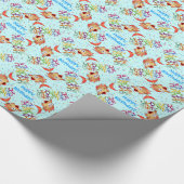 Verrafte Goldfish and Dancers - Happy Birthday! Cadeaupapier (Hoek)