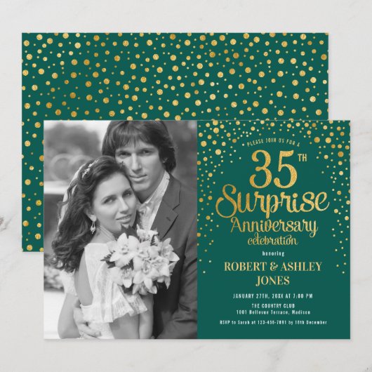 Verras 35e Jubileum met foto - Groen Goud Kaart (Voorkant / Achterkant)