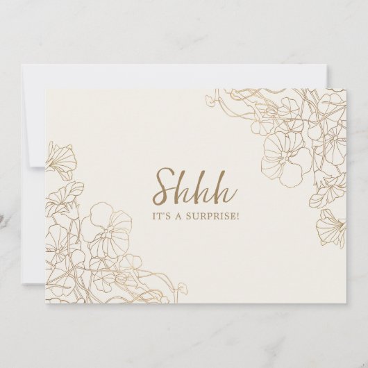 Verras 50ste Jubileum met foto - Gouden Bloemen Kaart (Achterkant)