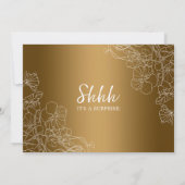 Verras 50ste verjaardag met foto - Goud Wit Kaart (Achterkant)