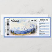Verras Alaska Boarding Pass Cadeaubon Kaart (Voorkant / Achterkant)