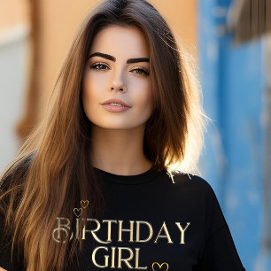 Verras een vriend Gold Happy Birthday T-shirt