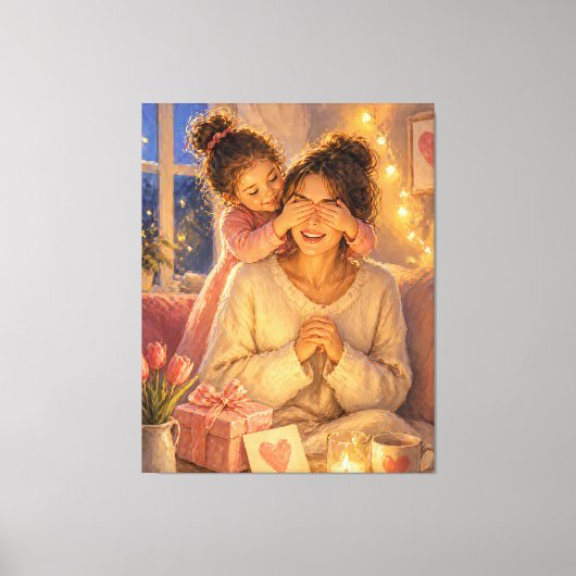 Verras Moeder Cadeau Canvas Muur Kunst Decoratie (Voorkant)