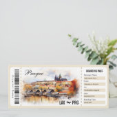 Verras Praag Boarding Pass Cadeaubon Kaart (Staand voorkant)