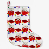 Verras puppy in een rode geschenkdoos kleine kerstsok (Voorkant)