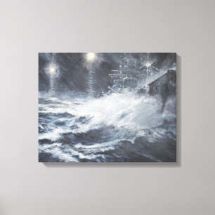 Verrassd door de Scharnhorst-strijd van Starshell Canvas Afdruk