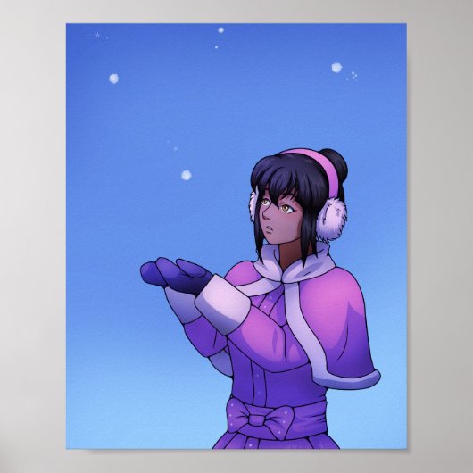 Verrassd door sneeuw poster (Voorkant)