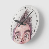 Verrassd Funny Face Ronde Klok (Hoek)