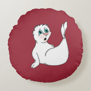 Verrassd Sierkussen van de zeehondenronde Rond Kussen