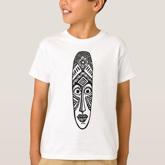 Verrassd Tiki Masker T-shirt (Voorkant)