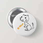 Verrassde #1 Kitten Ronde Button 5,7 Cm (Voorkant /achterkant)