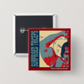 Verrassde druppels! vierkante button 5,1 cm (Voorkant /achterkant)