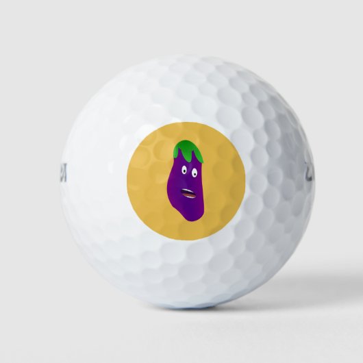 Verrassde Eggplant door Kenneth Yoncich Golfballen (Voorkant)