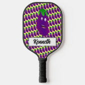 Verrassde Eggplant door Kenneth Yoncich Pickleball Paddle (Voorkant)