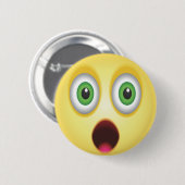Verrassde Emoji Face Ronde Button 5,7 Cm (Voorkant /achterkant)