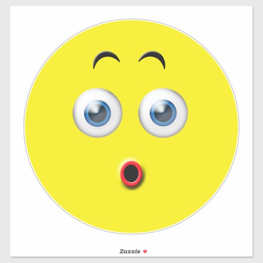 Verrassde Emoji Sticker (Vel)