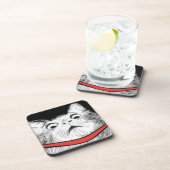 Verrassde kat-gasklep - set van 6 kurkOnderzetters Bier Onderzetter (Rechterzijde)