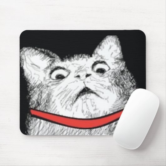 Verrassde kat-gasp-thema - Mousepad Muismat (Met muis)