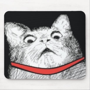 Verrassde kat-gasp-thema - Mousepad Muismat