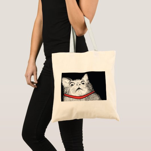 Verrassde kattenbonte thema - Canvas tas (Voorkant (product))