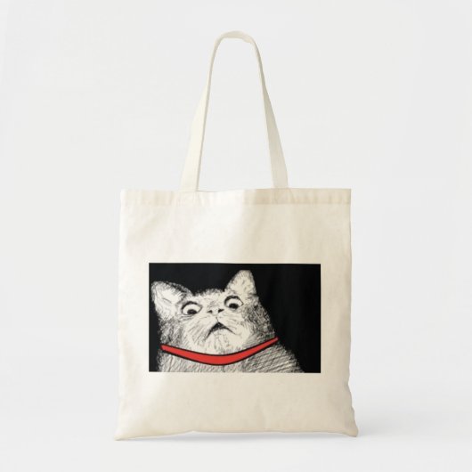 Verrassde kattenbonte thema - Canvas tas (Voorkant)